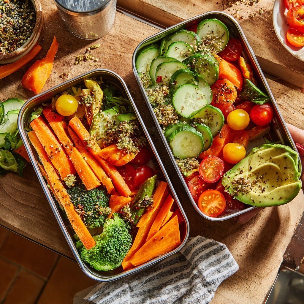 Healthy Lunch Veggie Bento Box