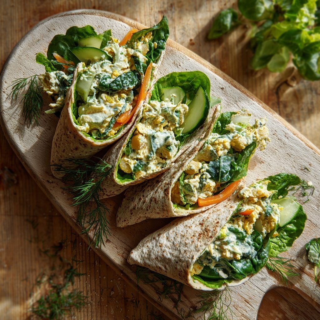 Mediterranean Chickpea Cucumber Wraps