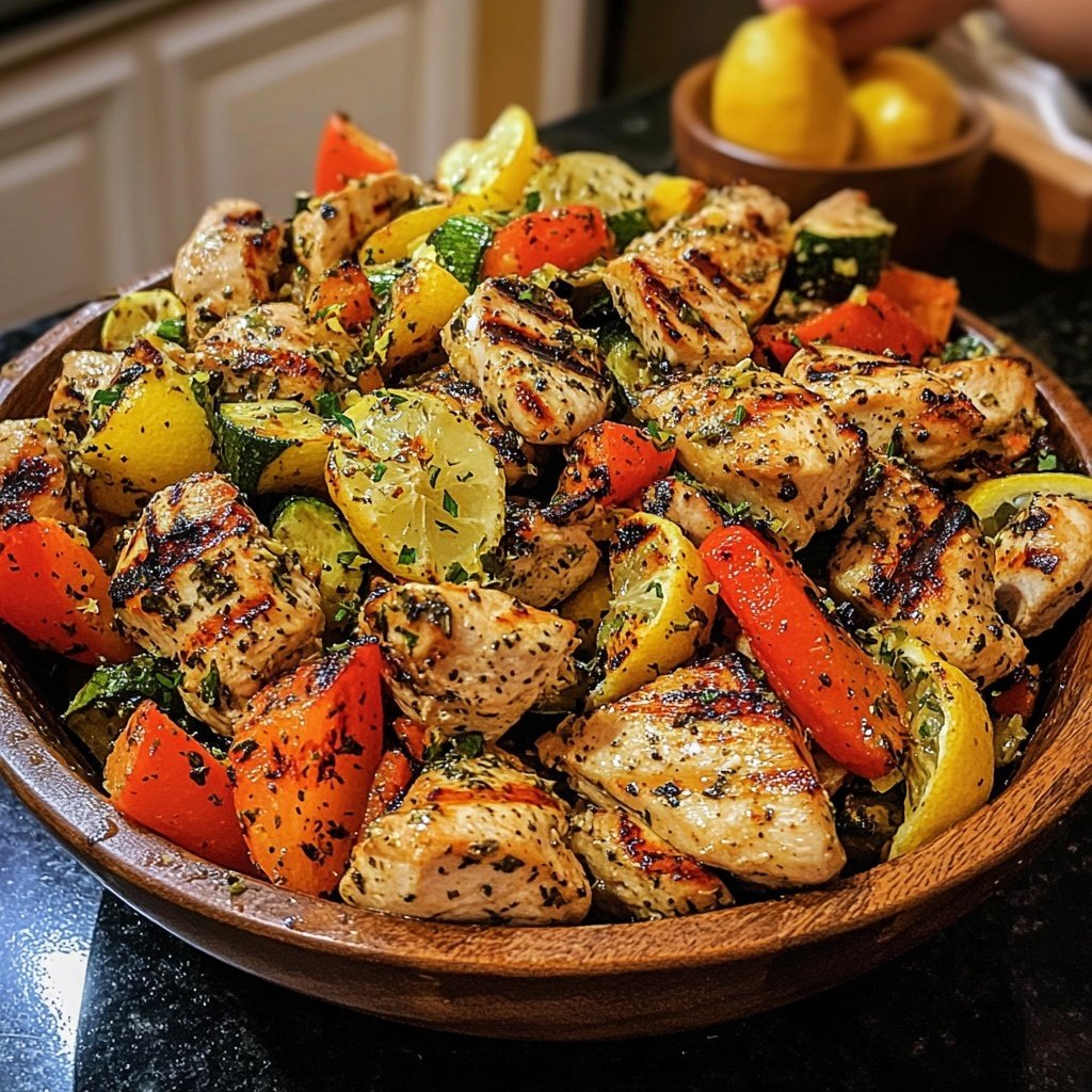 Grilled Lemon Herb Chicken Bowl
