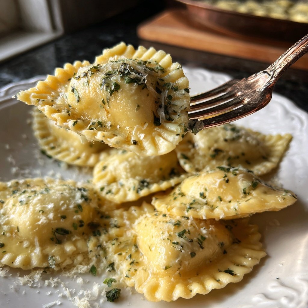 Heart-Shaped Ravioli with Ricotta and Herbs