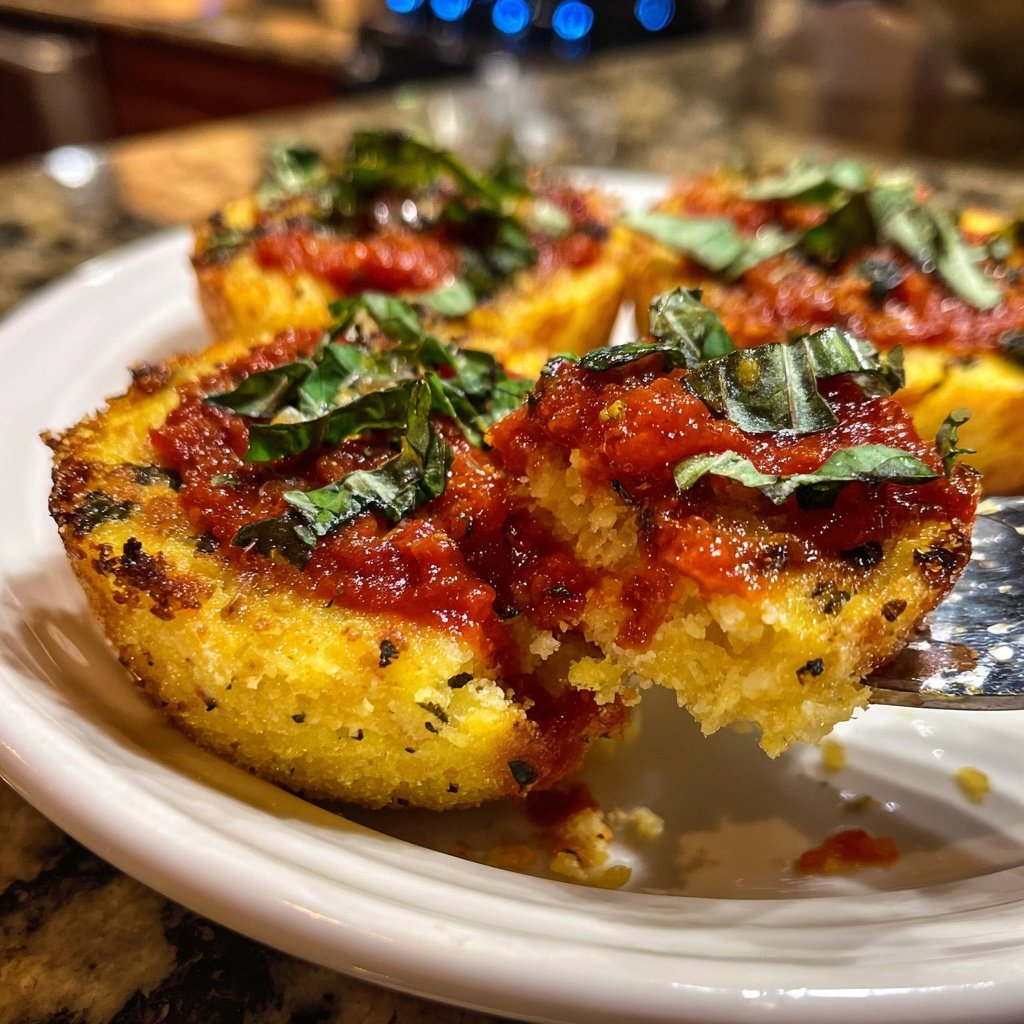 Valentine Dinner Baked Polenta Rounds