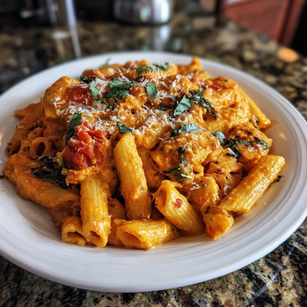 Creamy Tomato Chickpea Pasta
