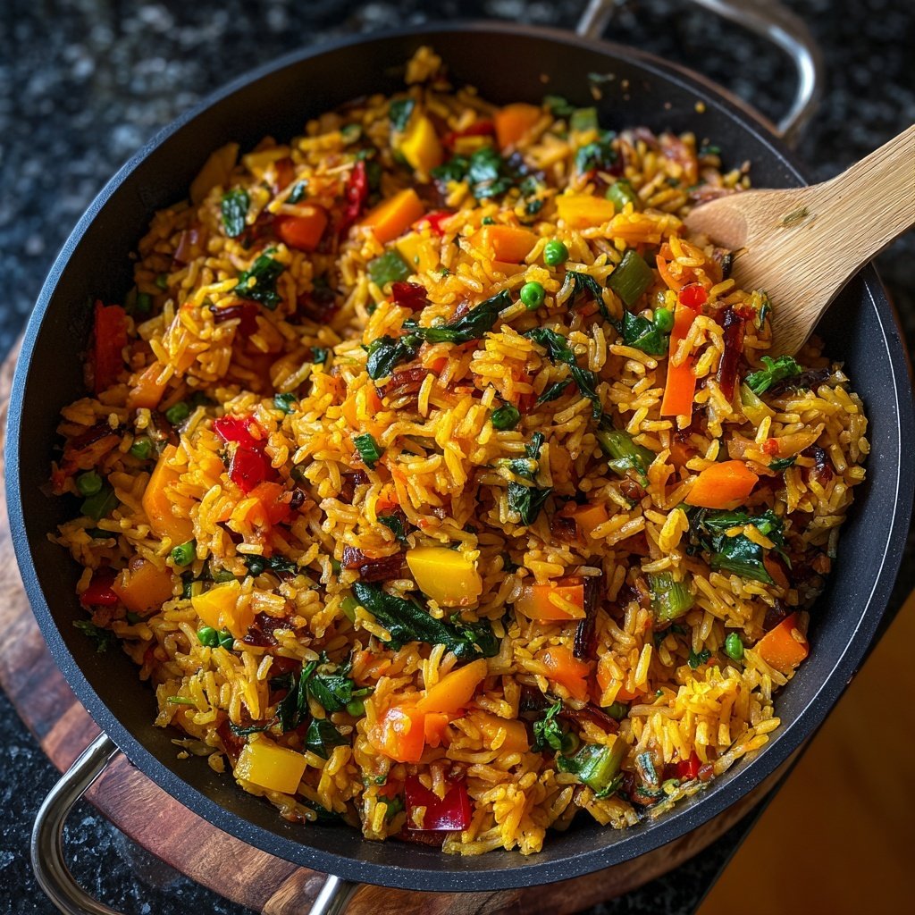 Jamaican Vegetable Rice Skillet