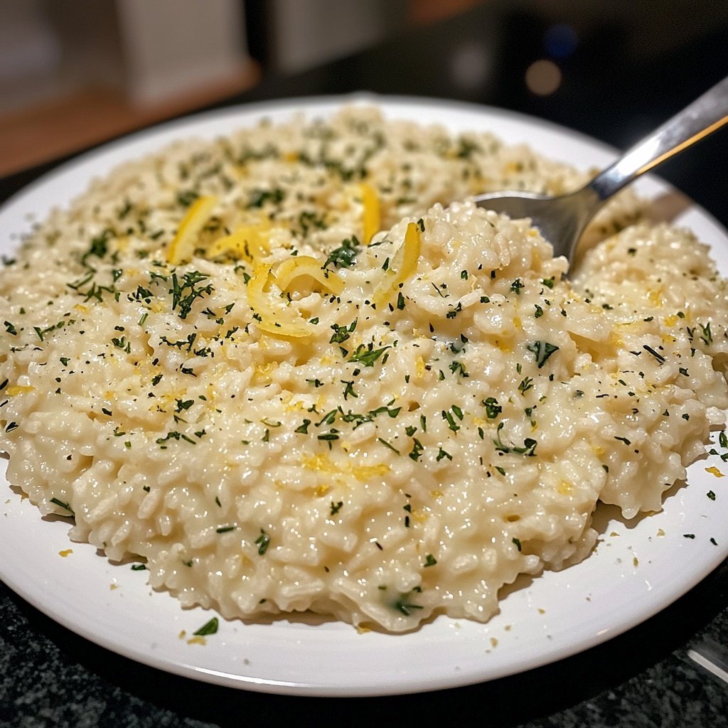 Valentine Dinner Lemon Herb Risotto