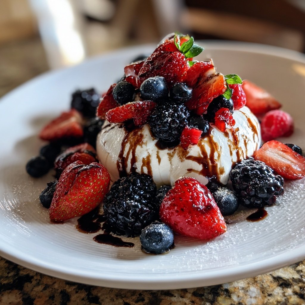 Burrata Salad with Balsamic Berries
