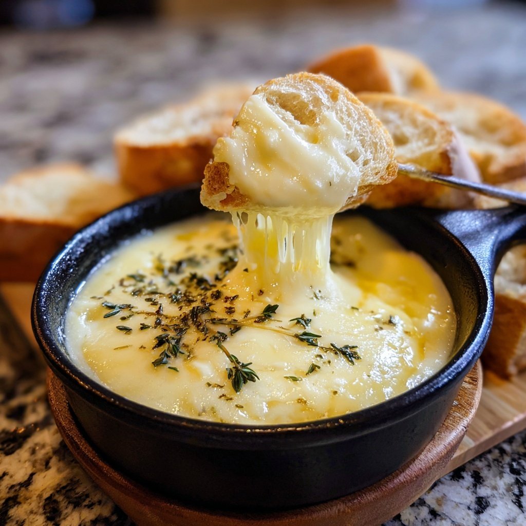 Fondue with Garlic and Thyme