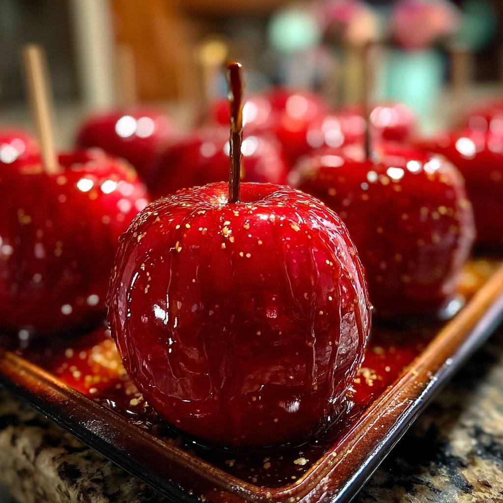 Red Glossy Candy Apples