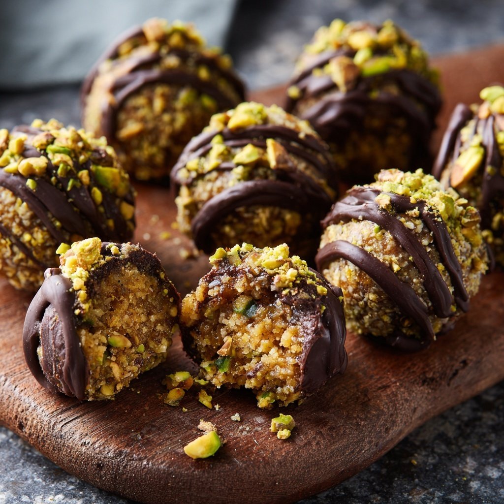 Chocolate Pistachio Snack Bites
